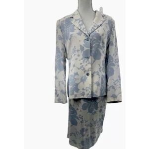 Margaret M Two-Piece Floral Skirt Suit Size 12
